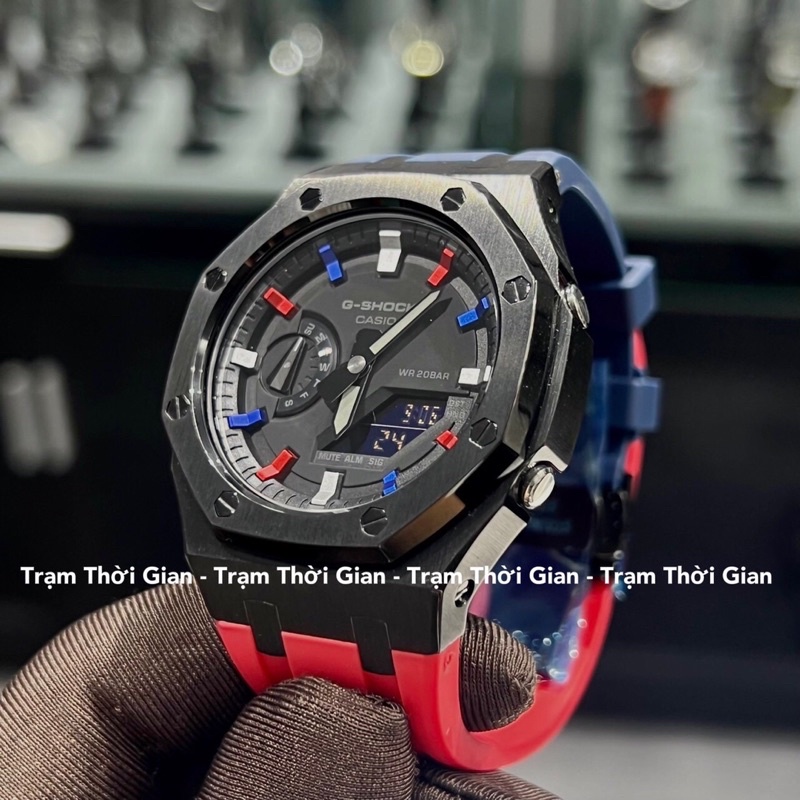 Đồng hồ nam casio G-Shock GA-2100-1A Custom Pepsi hàng real