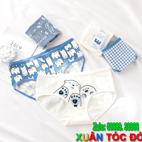 SỈ ZALO RẺ HƠN NHIỀU_ Quần Lót 5 Kiểu Gấu Trắng Kute Mới N043