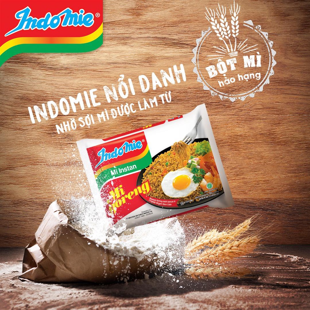 Mì Xào Khô Indomie Goreng Rasa Iga Penyet Vị Sườn Gói 80G - Mì ăn liền Indonesia
