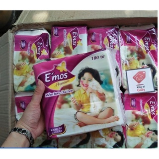 Khăn giấy Emoss mềm mại 100 tờ 1 bịch