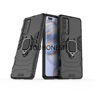 Ốp Điện Thoại Cứng Chống Sốc Kèm Vòng Đỡ Kim Loại Cho Casing Huawei Honor 30 Pro Case Honor 30 Lite Case Honor 30S Case Honor 8X MaX Case Armor PC Shockproof Hard Cassing Cover Cases With Metal Ring Stand Phone Case