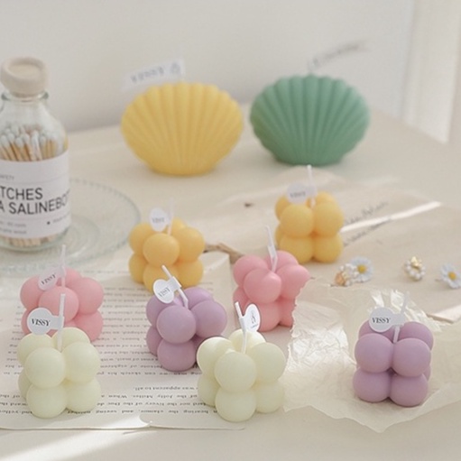 Nến thơm rubik rubic đậu nành tự nhiên nến decor size nhỏ, nến thơm mini