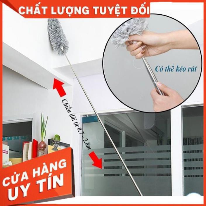 [Kéo rút được - Hàng loại 1] Chổi quét trần nhà - chổi phất trần co giãn được