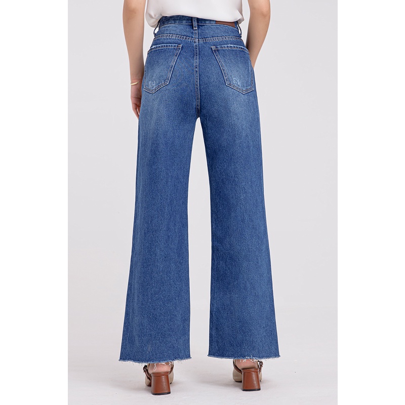 Quần jeans nữ Loose fit ống tua rua , co giãn, thoải mái, năng dộng Freelancer - FWJN21SS13L