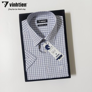 Áo sơ mi ngắn tay trung niên vạt bằng Vĩnh Tiến - TK0-G330