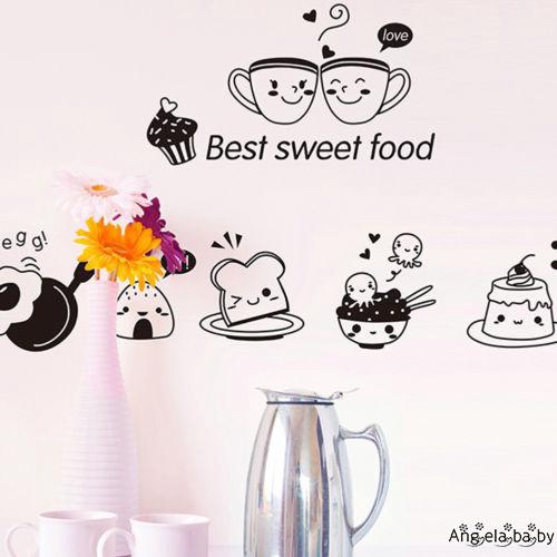 Aeb-new Cà Phê Cafe Trà Dán Tường Nghệ Thuật Vinyl Decal Nhà Bếp