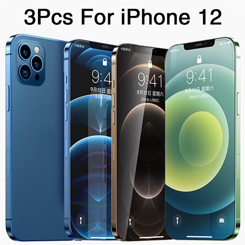 Bộ 3 Kính Cường Lực Bảo Vệ Toàn Màn Hình Cho Iphone 11 12 Pro Max X Xr Xs Max