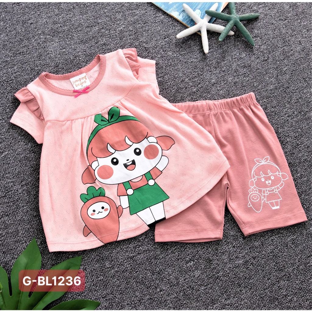 Bộ babydoll cánh tiên tay ngắn cho bé gái