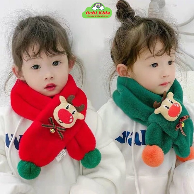 Khăn quàng cổ, khăn nhung mềm mịn cực ấm cho bé