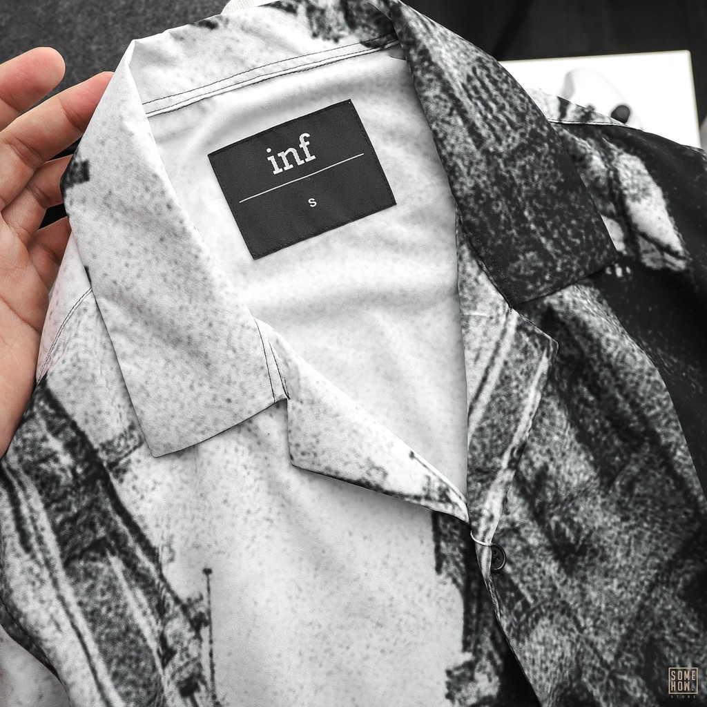 Áo Sơ Mi Nam In HT Street Thời Trang , Vải Cotton Lụa , INF SM005198 , SOMEHOW | BigBuy360 - bigbuy360.vn