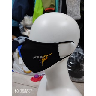 Set 2 Khẩu trang 2 lớp Cotton xuất Singapore FRS Eagle Black Mask