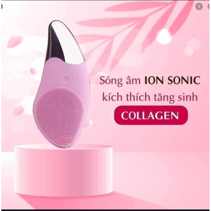 Máy rửa mặt SONIC FACIAL cao cấp 3in1 Silicon làm sạch sâu da chức năng rửa mặt masage mặt
