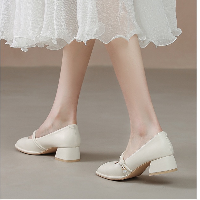 Giày Cao Gót Mũi Vuông Đế Mềm Thời Trang Công Sở Cho Nữ