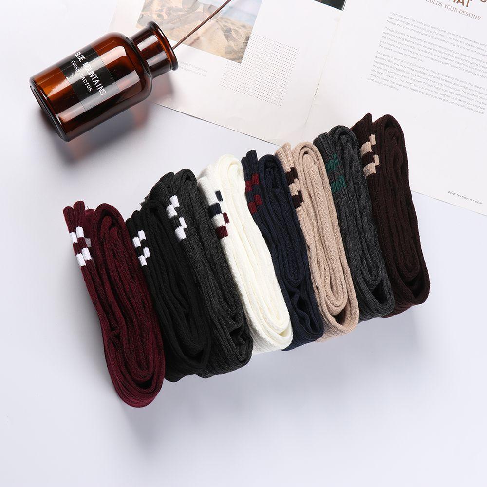 Vớ Cotton Dài Qua Gối Kẻ Sọc Ấm Áp Cho Nữ