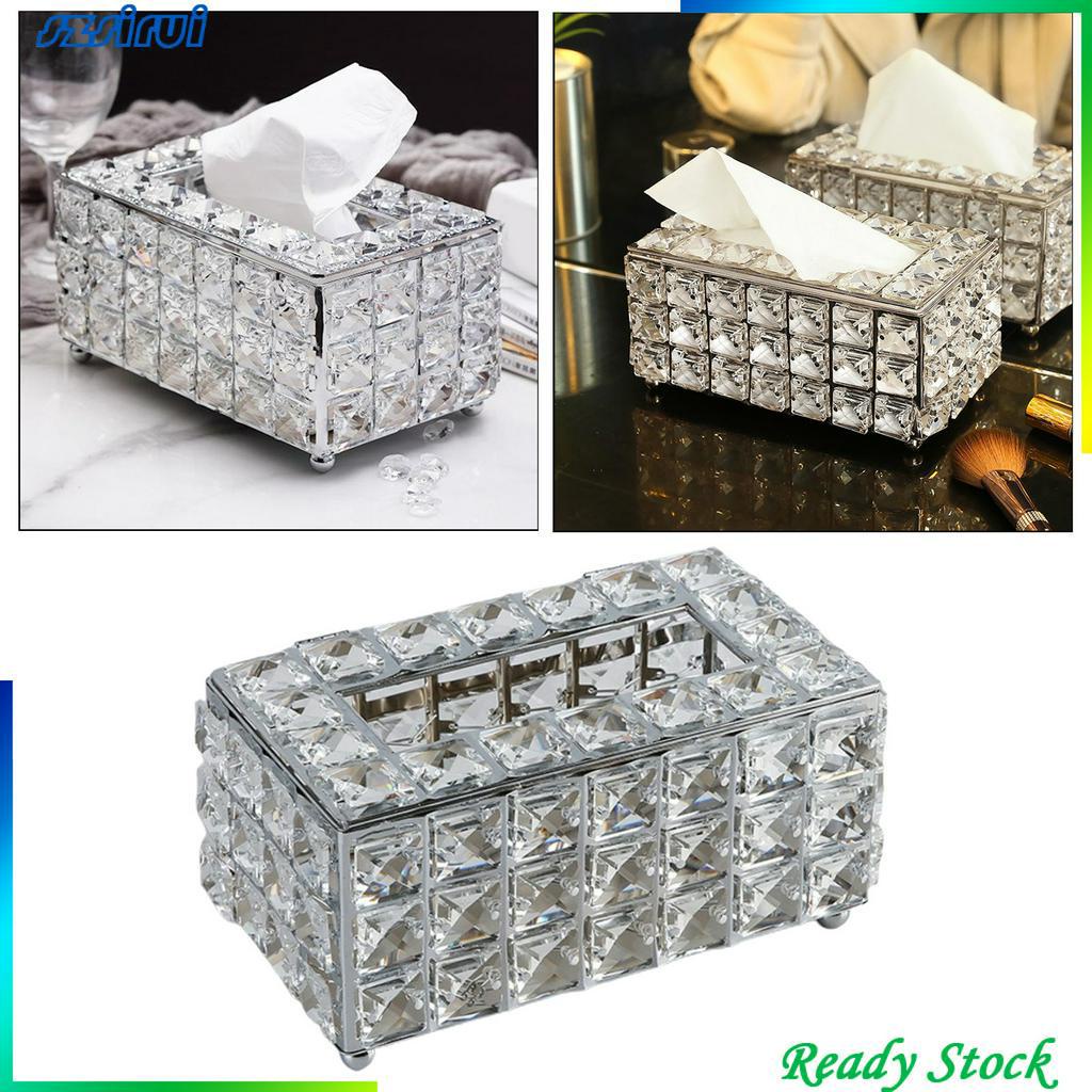 [szsirui] Hộp Đựng Khăn Giấy Vệ Sinh Hình Chữ Nhật Sáng Bóng Sang Trọng Trang Trí Quầy