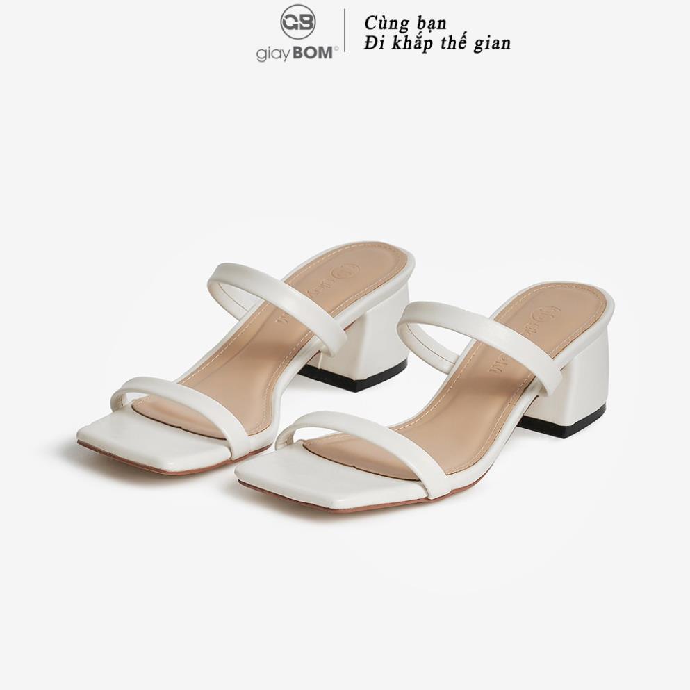 Giày Cao Gót Nữ giayBOM Quai Dây Gót Trụ Cao 3 cm GB00025 . .
