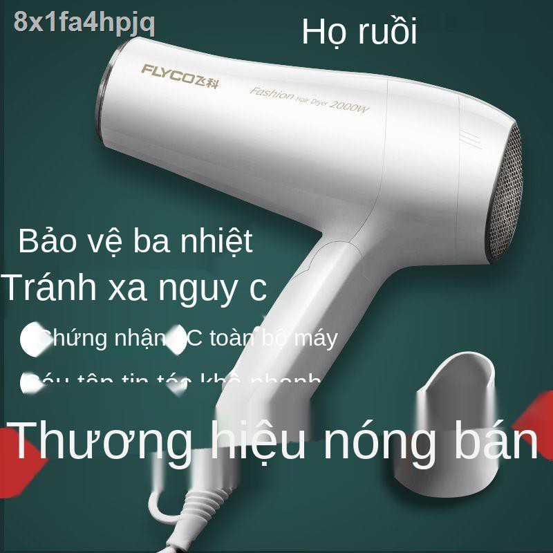 ▧﹉> Máy sấy tóc Flyco dùng cho tiệm cắt tóc gia đình công suất lớn gió thổi không lạnh nóng lạnh, máy sấy ký túc xá sinh