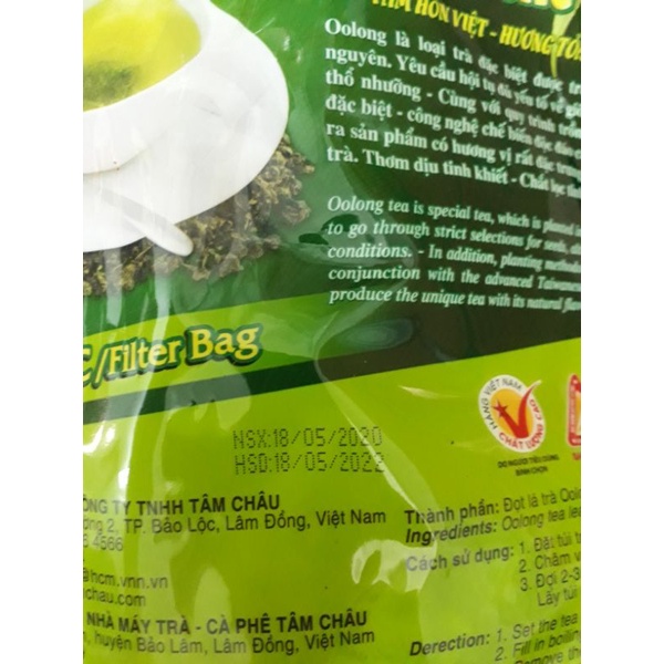 TRÀ Ô LONG (OOLONG) TÂM CHÂU TÚI LỌC 250G