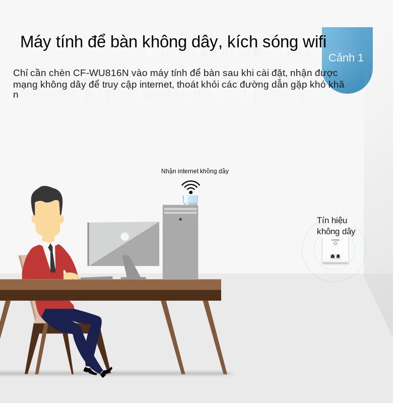 Trình điều khiển mini Mạng không dây USB miễn phí Card Gigabit 5G máy tính để bàn máy tính để bàn Bộ thu tín hiệu mạng w | BigBuy360 - bigbuy360.vn