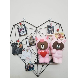 COMBO KHUNG SẮT HÌNH TRÁI TIM +1 Búa nhỏ + 3 kẹp ảnh + 2 móc cố định khung +