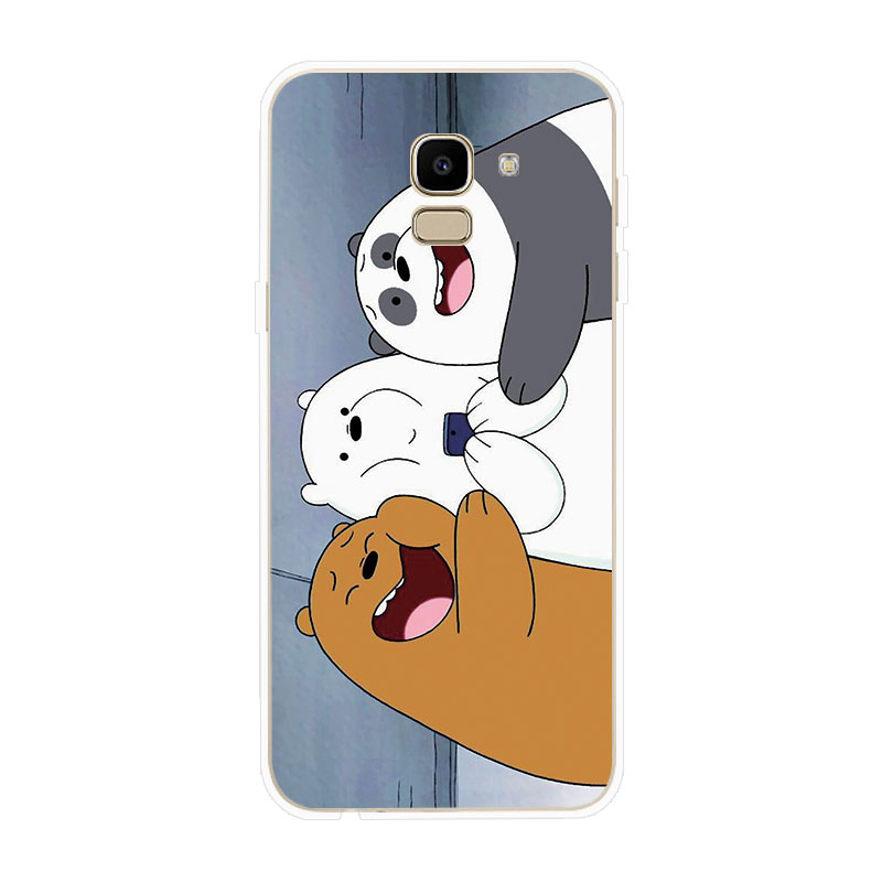 Ốp Lưng TPU Mềm Samsung Galaxy J2 Pro J4 J4+ J6 J6+ Plus J8 2018  Three Bare Bears 3