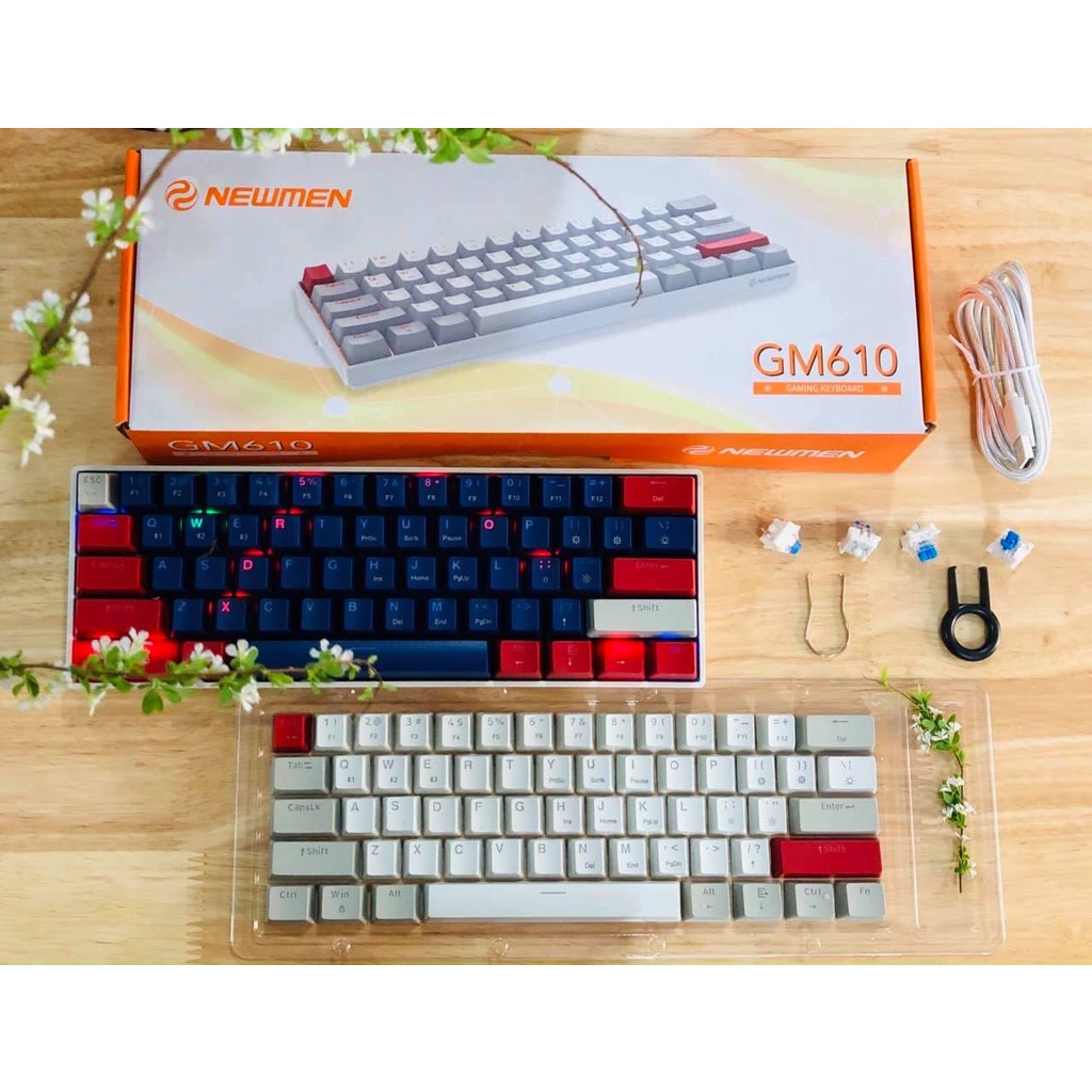 Bàn phím cơ không dây Dual mode Newmen GM610  - Tăng kèm keycap