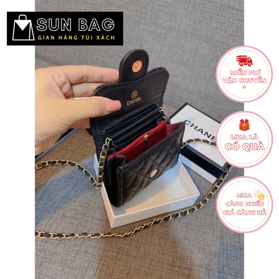Ví nữ dài cầm tay, đựng thẻ, điện thoại, chìa khóa dùng đi chơi, đi dự tiệc, da cao cấp size 12-20cm SB076