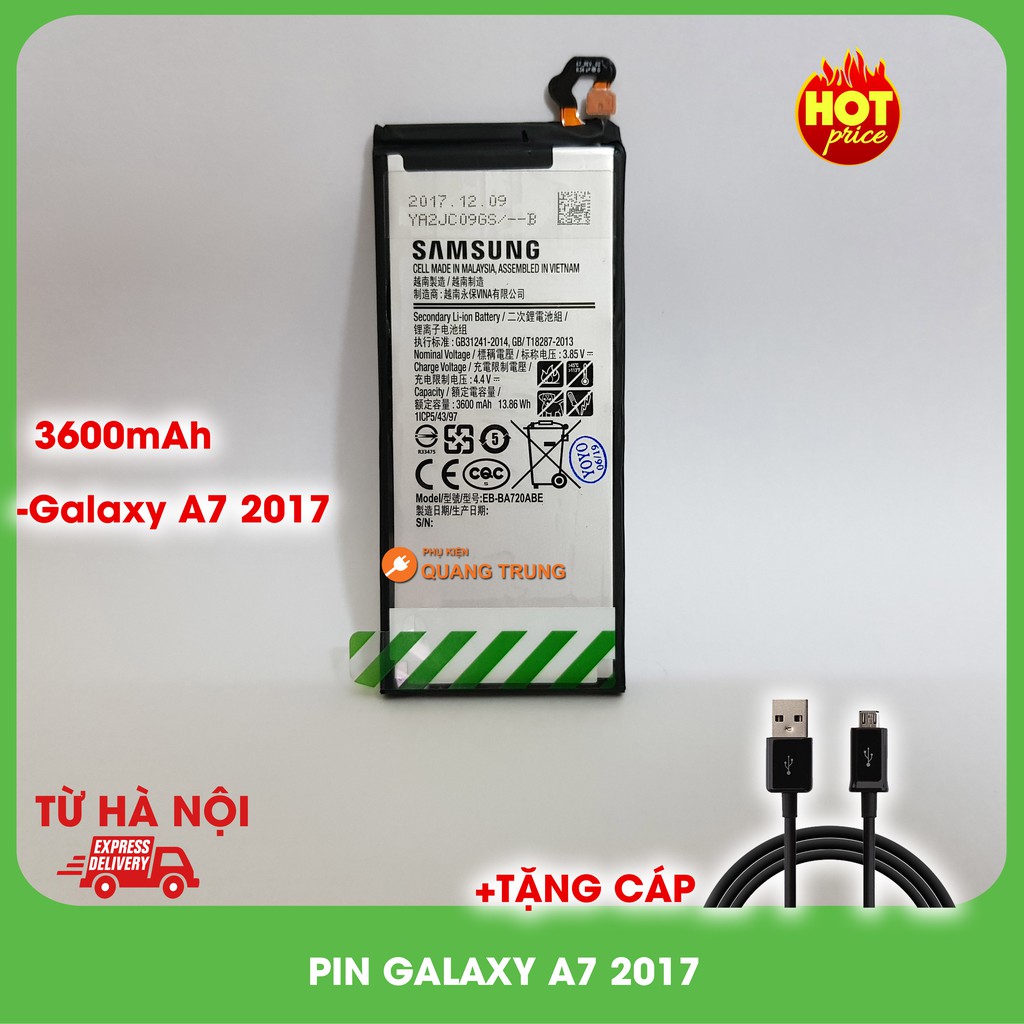Pin sam-sung A7 2017, A720 chuẩn hãng