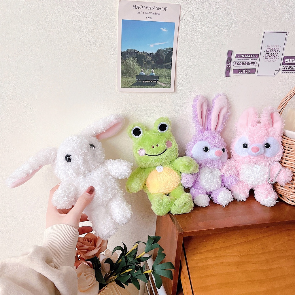 Vỏ Bảo Vệ Hộp Sạc Tai Nghe Bluetooth Không Dây airpods 3 pro / airpods1 / 2 Hình Ếch Nhồi Bông Dễ Thương Chống Sốc