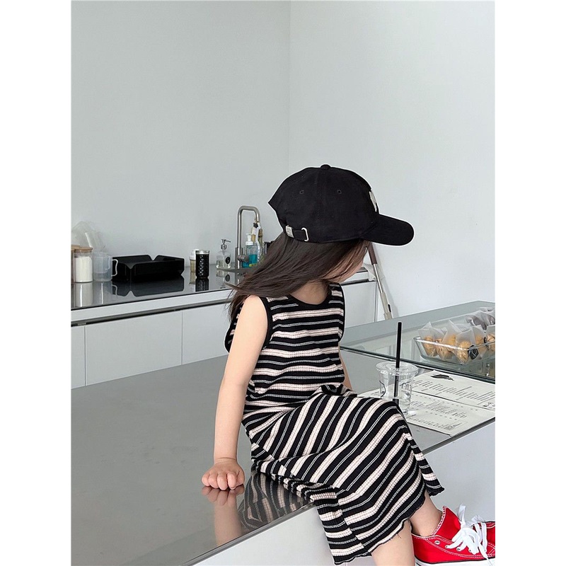 Hàng Mới Về Đầm Công Chúa Mùa Hè Dáng Suông Sát Nách Kẻ Sọc Phong Cách Mori Hàn Quốc Dễ Phối Đồ Cho Bé Gái 5 Tuổi