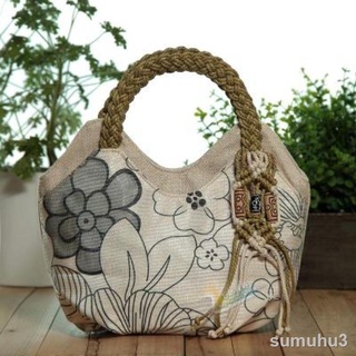 👜túi nữ phong cách dân tộc❤️ túi xách vải cotton lanh dệt tay nhỏ phong cách dân tộc mới cho nữ