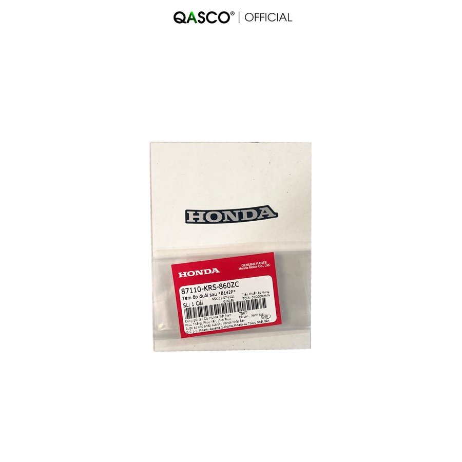 Tem ốp đuôi sau HONDA Wave anpha 100 đời đầu (màu B142P)  QA(87110KRS860ZC) _( 1603)