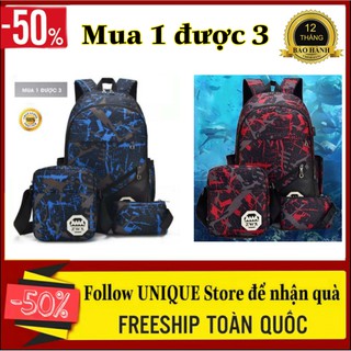 Balo nam nữ thời trang combo balo camo zwx đi học đi đi chơi, chống nước balo teen đi học balo nam nữ, balo ulzzang