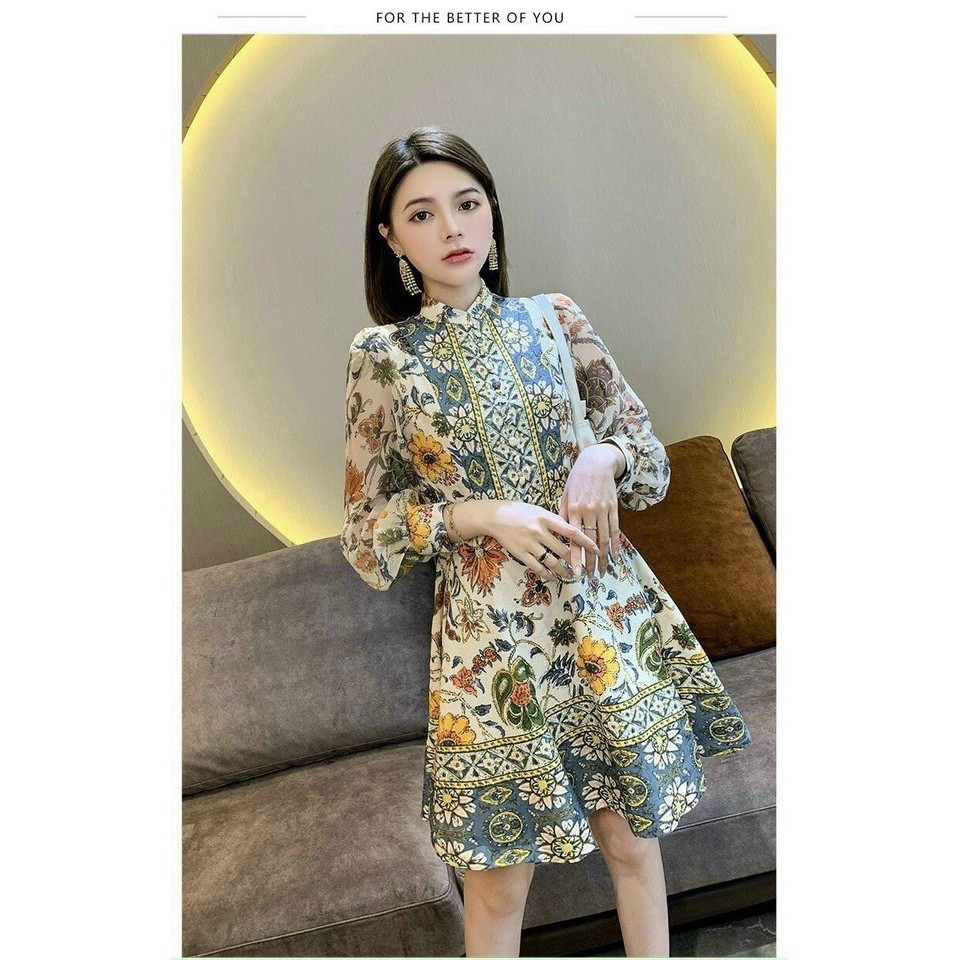 HÀNG QC - ĐẦM XÒE GẤM HOA TAY VOAN CAO CẤP - MH650