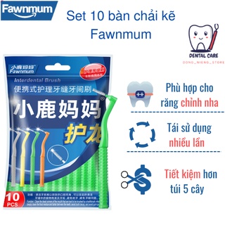 Bàn chải kẽ chữ L vệ sinh sâu các kẽ răng