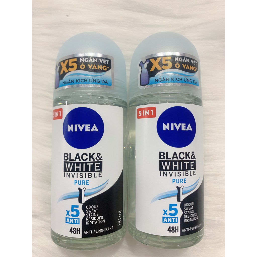 Lăn Khử Mùi Nữ Black &amp; White Nivea 50ml