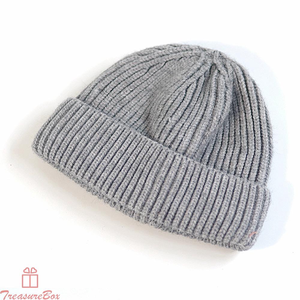 Mũ len dệt kim không viền phong cách thủy thủ cho nam nữ