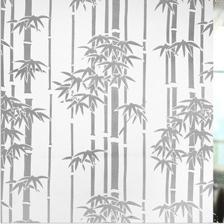 Decal 1m dán kính mờ khổ 45cm trang trí cửa kính chống nhiệt - trúc trắng