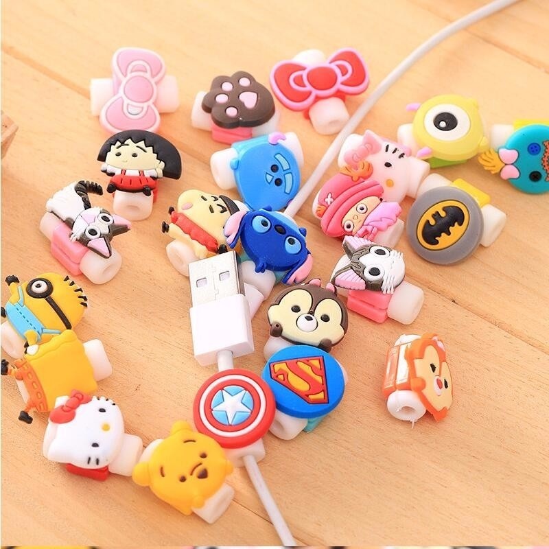 DISNEY 1 Vỏ Bảo Vệ Dây Cáp Sạc USB Chống Đứt Dành Cho IPhone Android Ốp