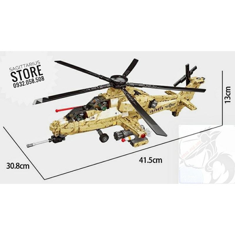 LEGO XingBao XB-06025 Lắp Ráp Máy Bay WZ10 Helicopter ( 749 Mảnh )