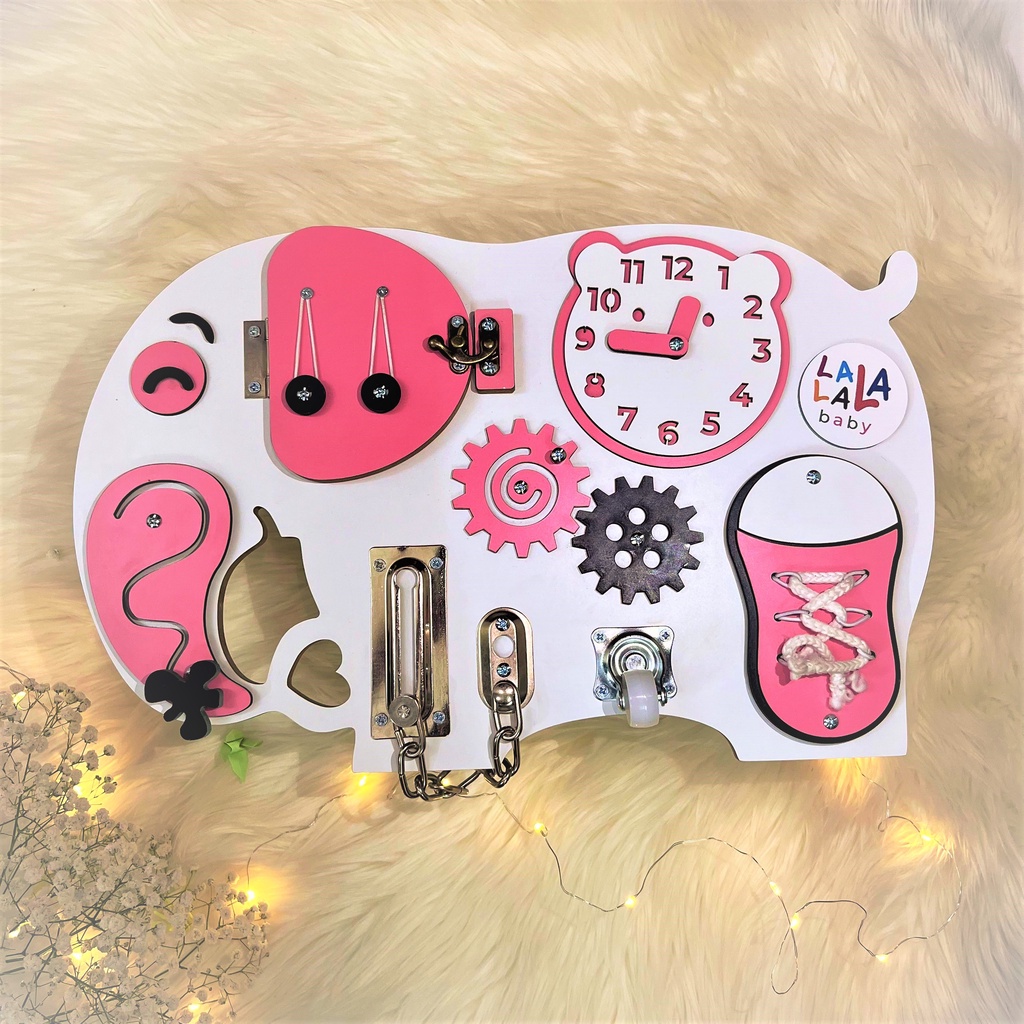 Busy board bảng bận rộn Lalala baby - hình con vật dễ thương - giúp trẻ phát triển toàn diện