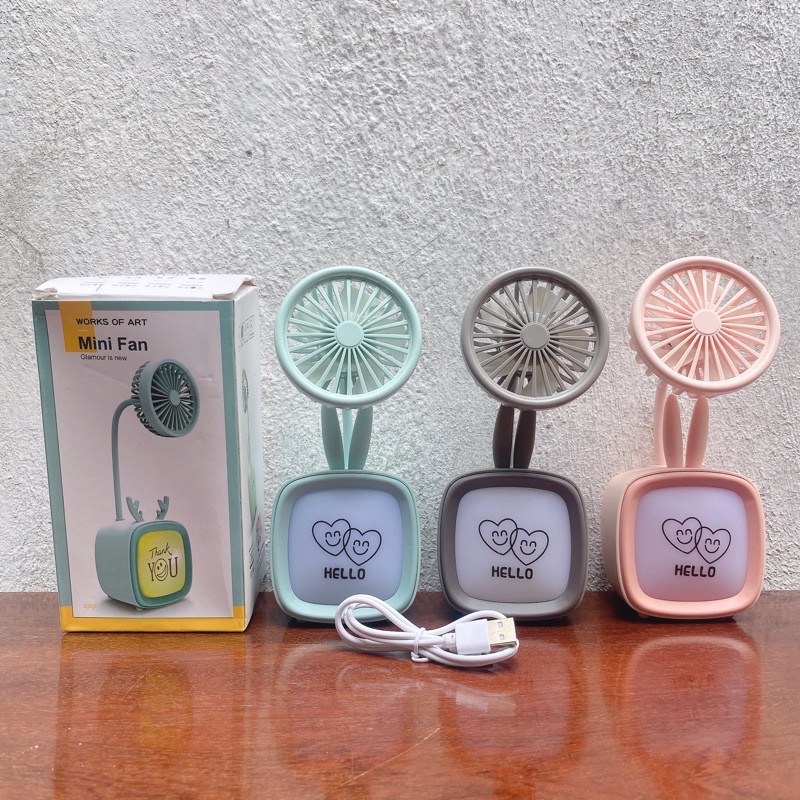 Quạt để bàn có đèn Mini Fan ( có thể dùng làm đèn ngủ)