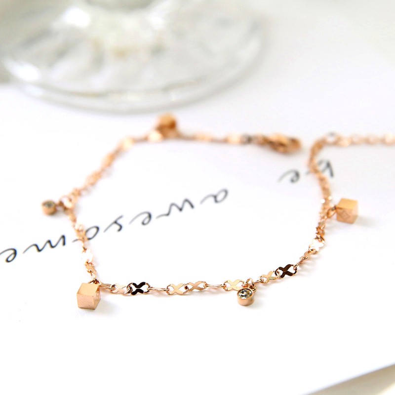 Lắc chân Titan - Hạt vuông, tròn | BigBuy360 - bigbuy360.vn