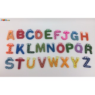 Bộ bảng chữ cái, số bằng gỗ có nam châm - Đồ chơi giáo dục ITOYS - GD3