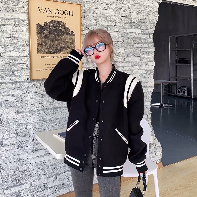 Áo Khoác Jacket Nỉ Dạ Teddy Bomber Đỏ Đô | BigBuy360 - bigbuy360.vn