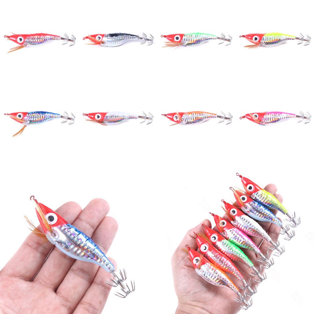 Mồi Câu Cá Giả Hình Bạch Tuộc Phát Sáng Nhiều Màu Sắc