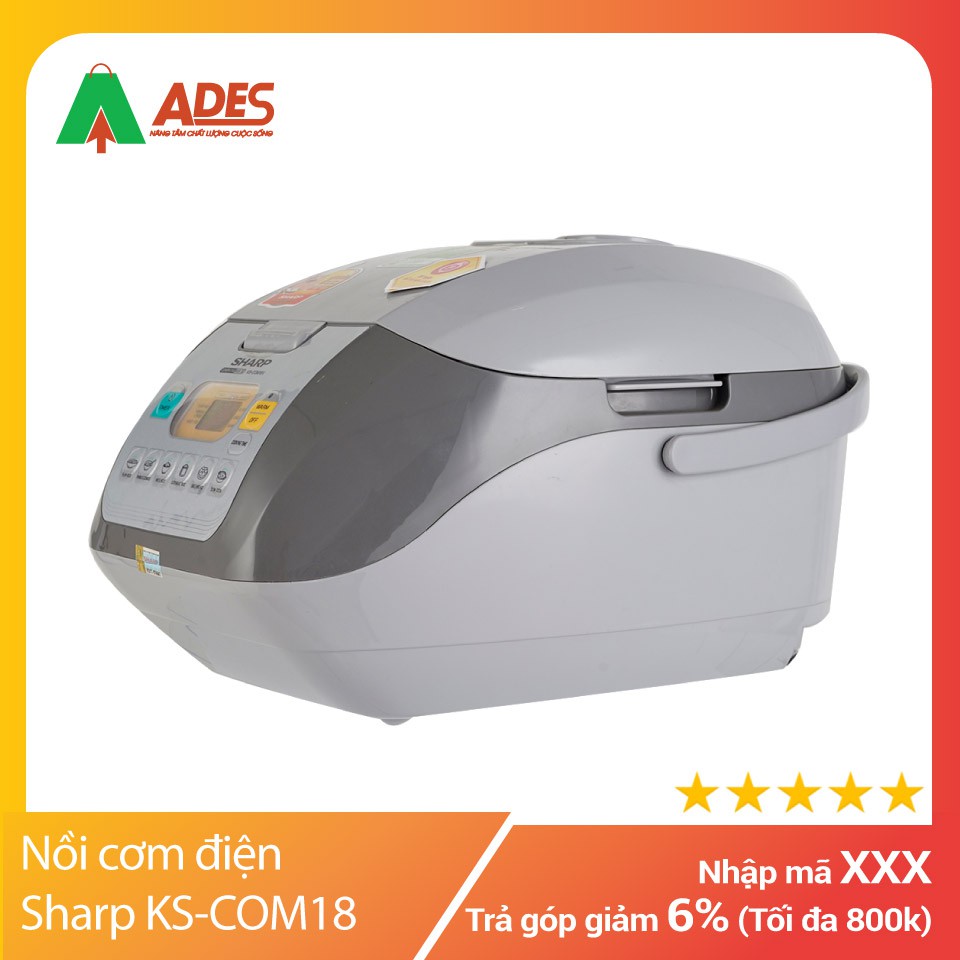 [Mã 154ELSALE2 giảm 7% đơn 300K] [ CHÍNH HÃNG ] Nồi cơm điện Sharp KS-COM18 | Giá Rẻ