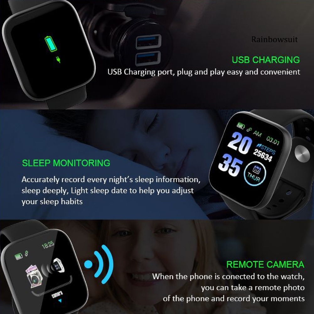 Đồng Hồ Đeo Tay Thông Minh Rb- W6 Bluetooth 4.0 Chống Nước Theo Dõi Nhịp Tim