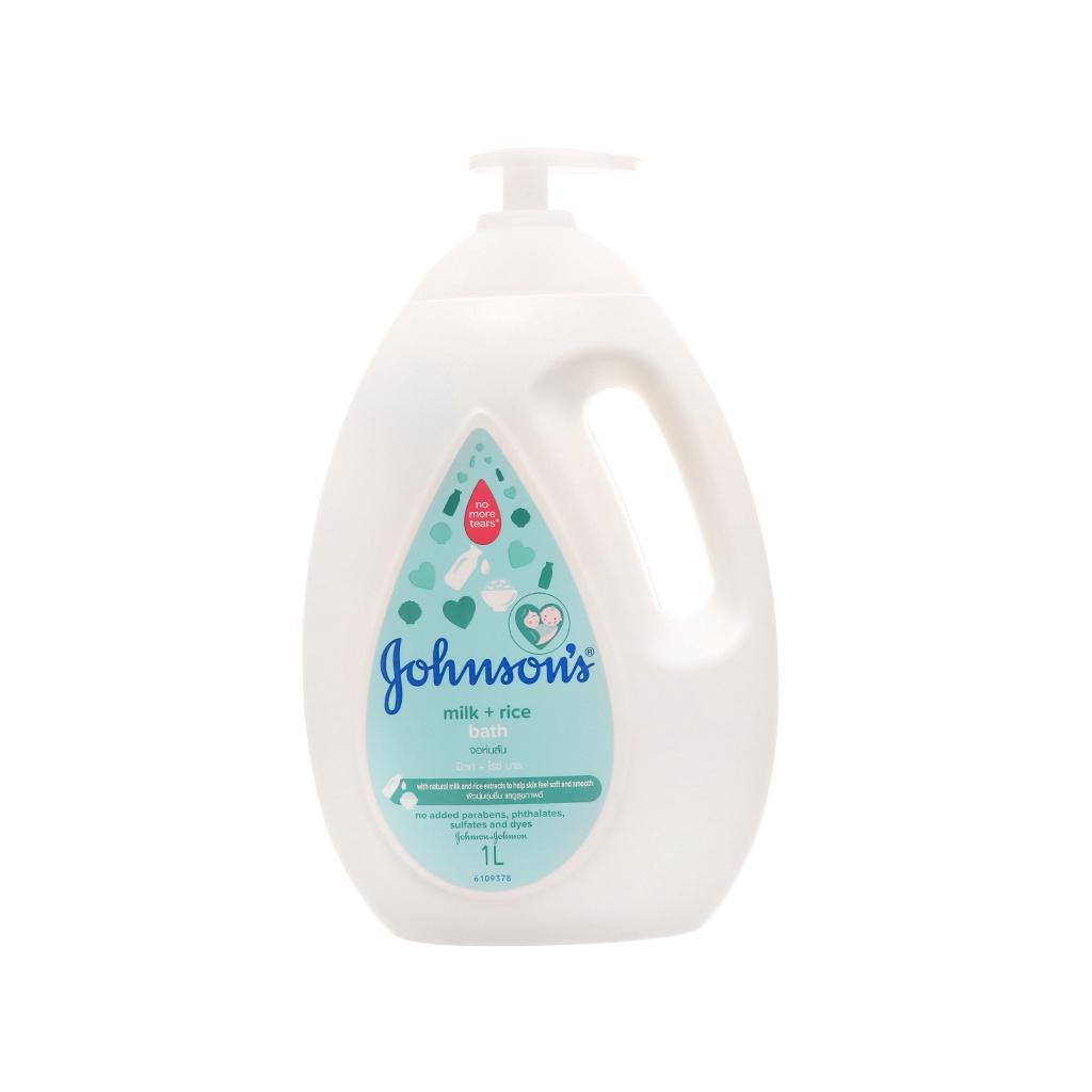Sữa tắm cho bé JOHNSON Gạo và Yến mạch Bath No More Tears (Chai 1 lít)