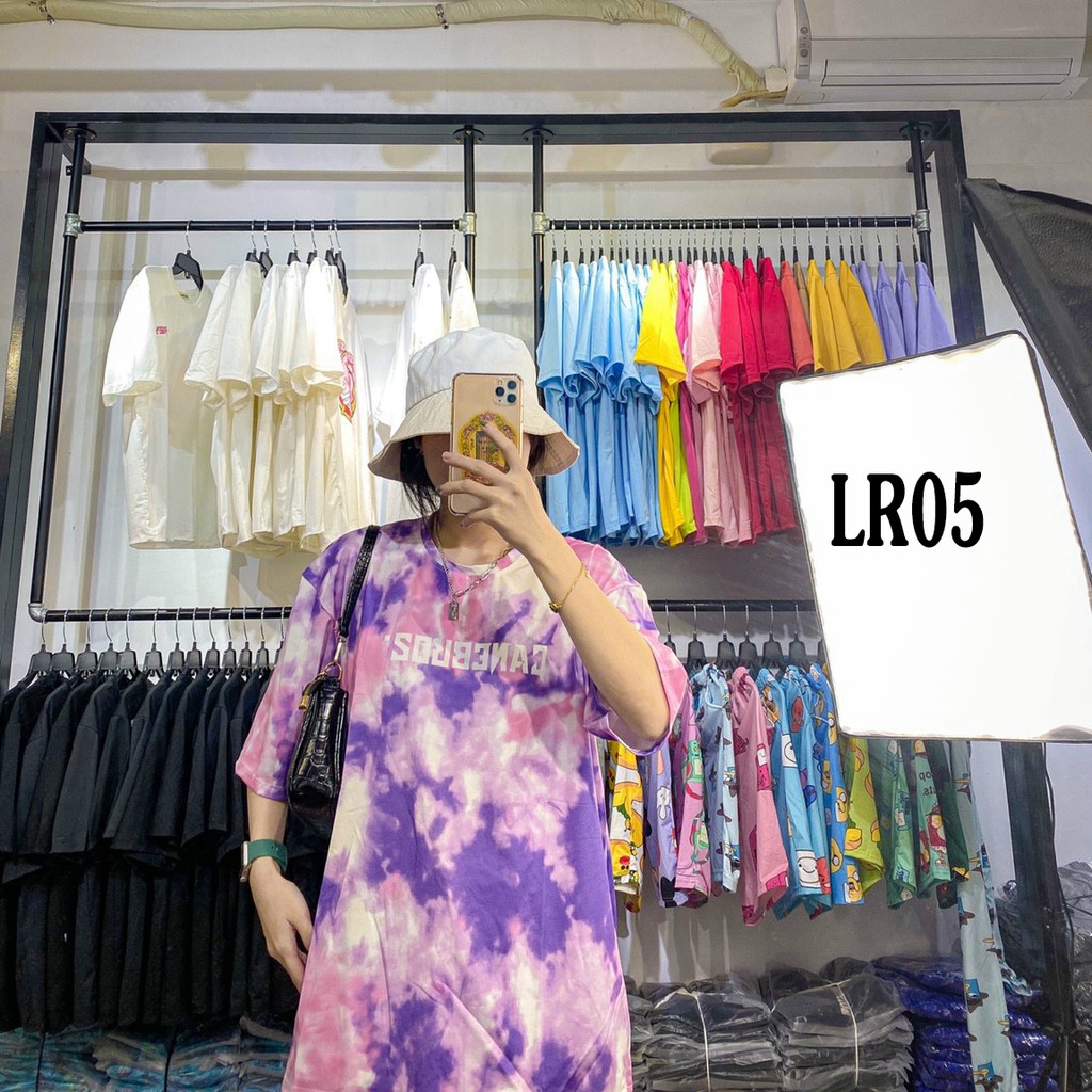 Áo thun loang màu 𝑭𝒓𝒆𝒆𝒔𝒉𝒊𝒑 Áo phông unisex LR05 vải cotton xượt poli co giãn thấm hút tốt, không xù lông